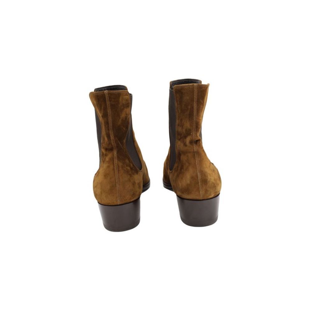 Saint Laurent Wyatt Chelsea Boots in Brown Suede - Picture 3 of 8